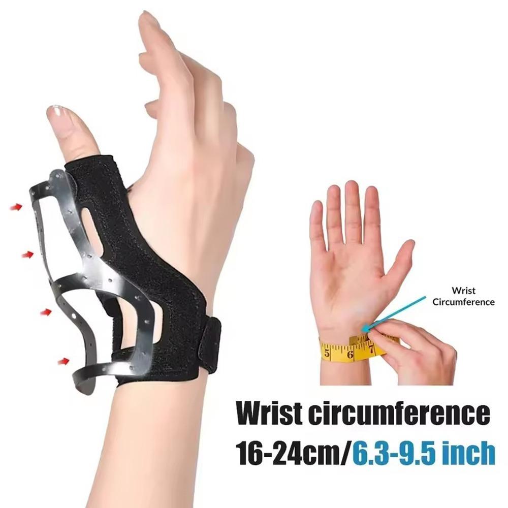

Black Thumb Support Brace Fits Both Hands Semi-rigid Splint Wristband Brace Tendonitis