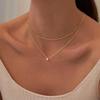 Diamond Necklaces for Women K Gold/Sterling Copper Choker Necklace Simple Gold Plated Zircon Necklaces for Women Gifts