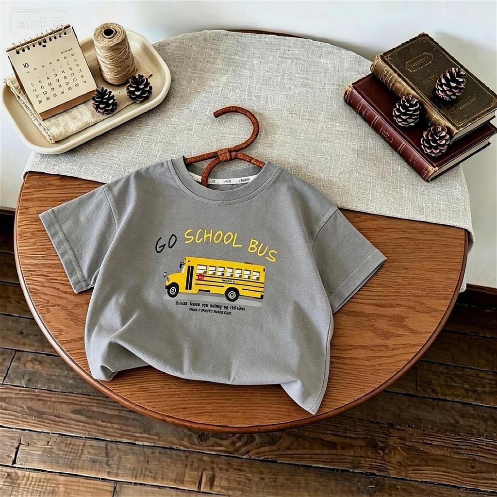 Children Clothes Printed Car Tshirt Summer Short Sleeve Tops Kids Tees Childrens Wear Girl And Boy Casual Crewneck T Shirts