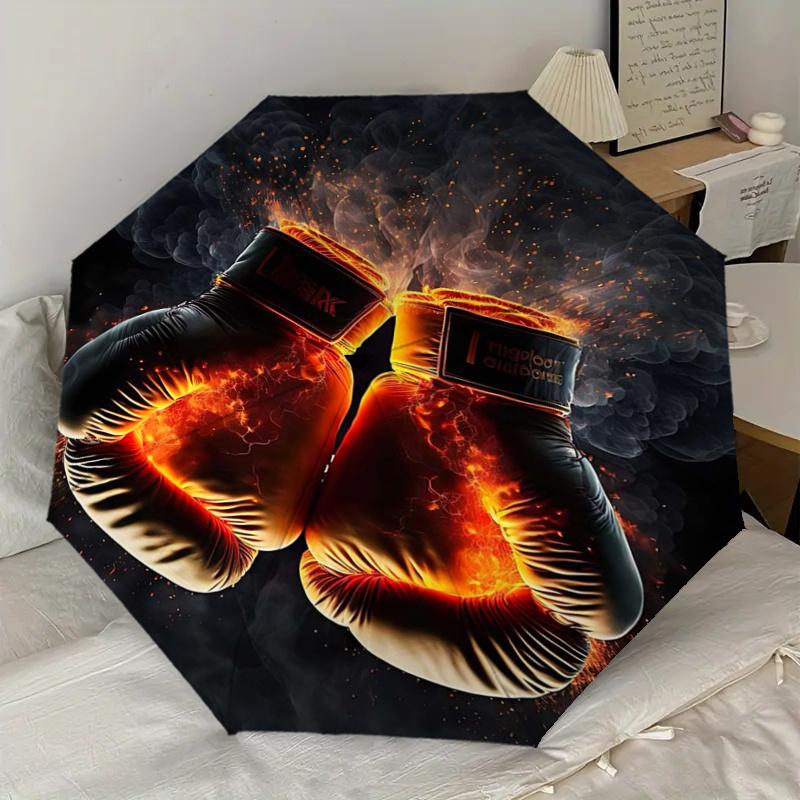 Boxing Gloves with Automatic Umbrella: Perfect for Fans, Travelers, Everyday Use - Foldable Design, 8-Bone Frame, Ideal Gift for Festivals11