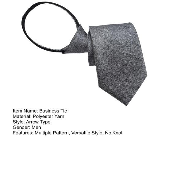 Men Business Tie Multiple Pattern Designs Rich Colors No Knot Casual Neck Tie Banquet Wedding Party Necktie