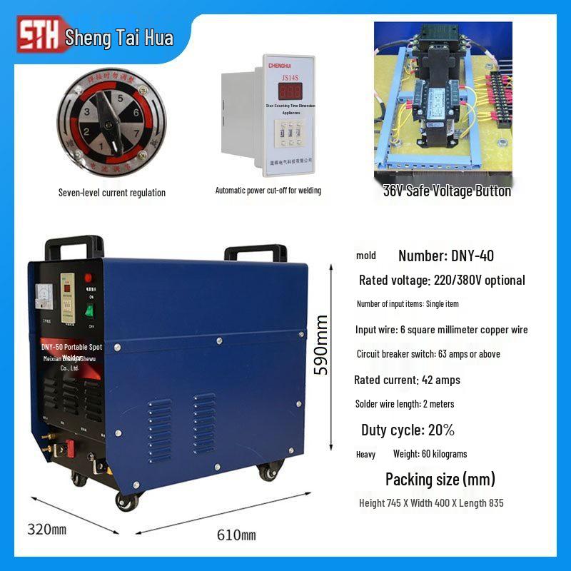 Compact Handheld Dual Electrode Spot Welder for Metal Repair