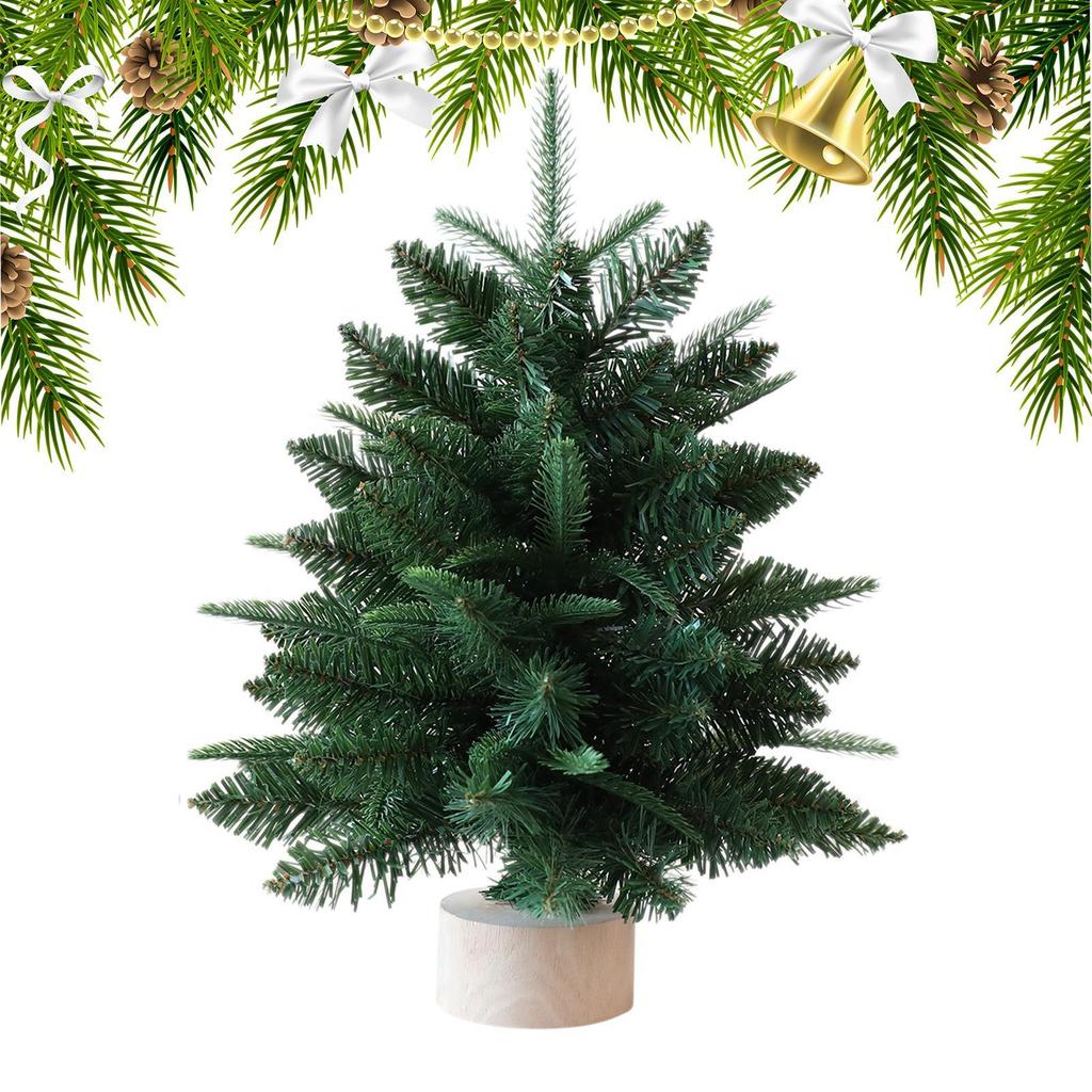 17.7 Inches Artificial Christmas Trees Party Decorations Artificial Pine Tree for Home Workplace Living Room Entryway Shelf