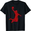 Basketball Player Typography Word Art T-Shirt(2)
