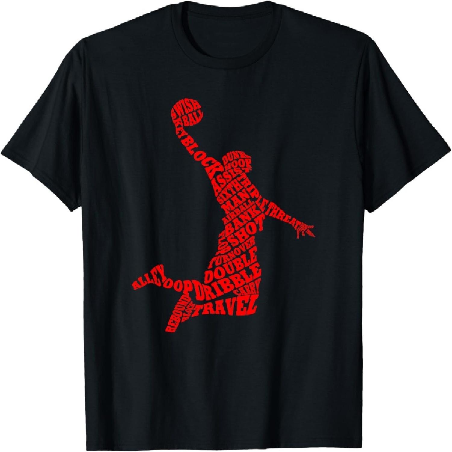 Basketball Player Typography Word Art T-Shirt(2) XXXXXL разноцветный