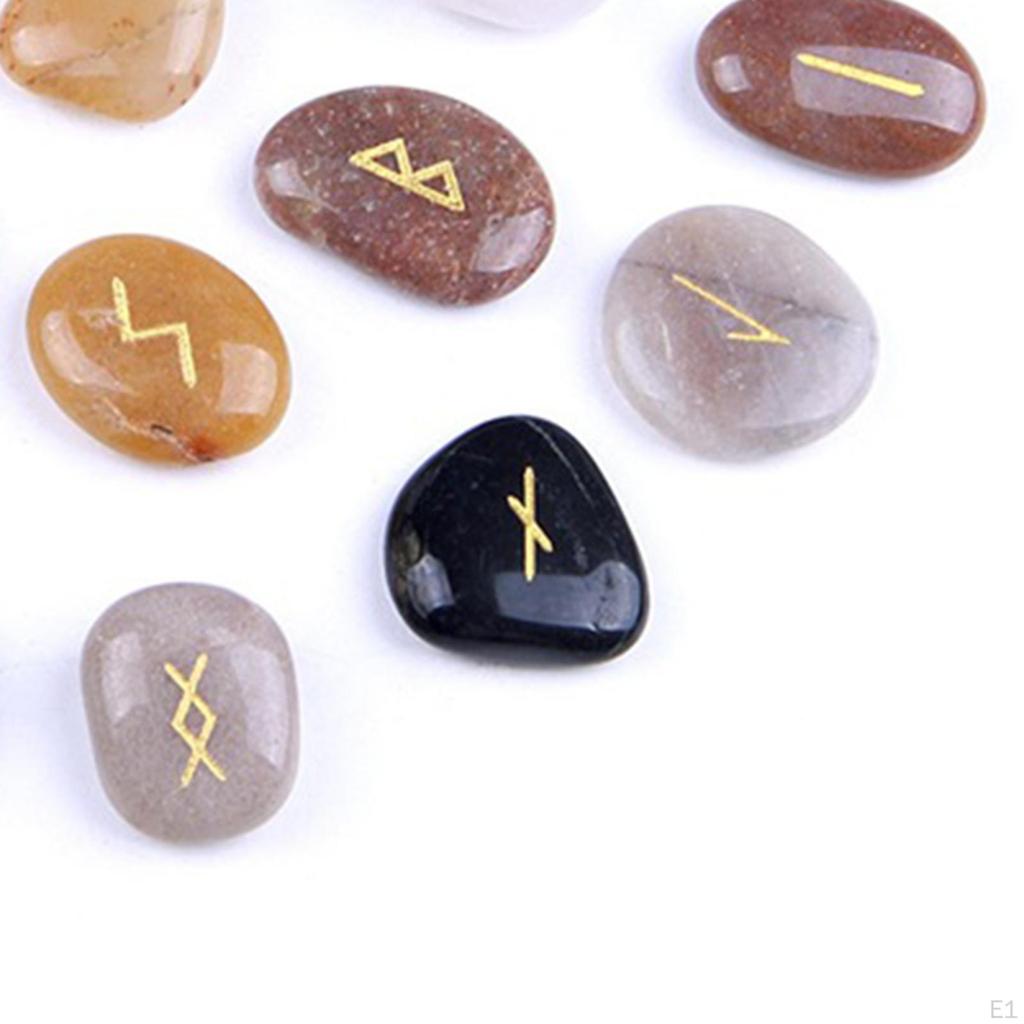25PCS Runes Elder Engraved Pagan Viking Symbols for