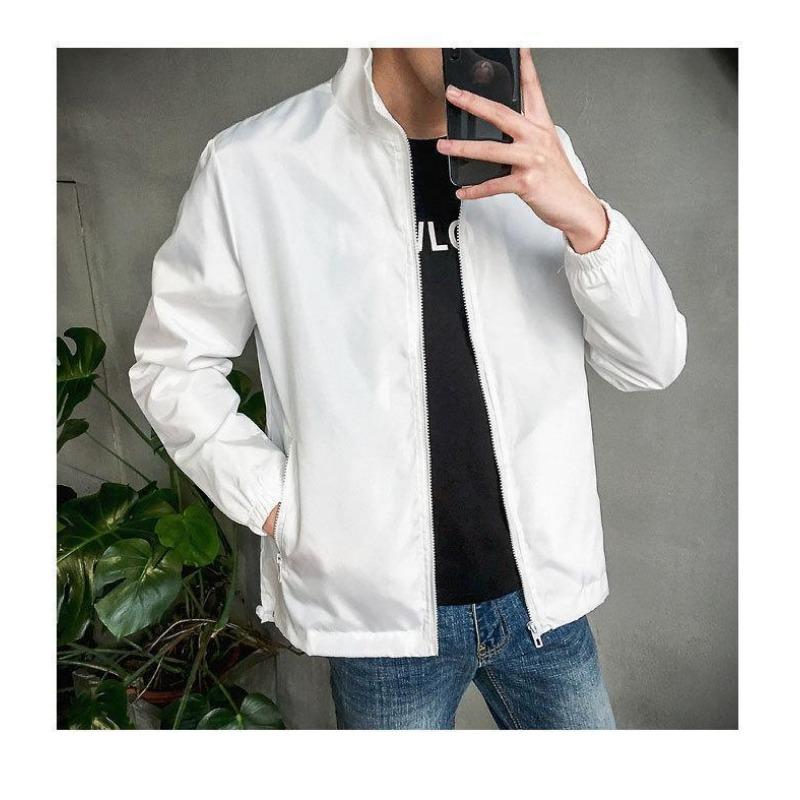 Spring and Autumn Stand Collar New Men's Korean Style Casual Top Jacket Young and Middle-aged Trendy Thin Jacket