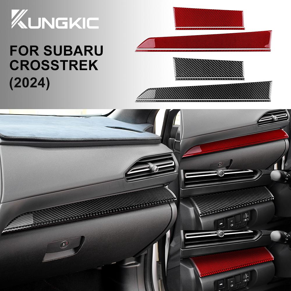 Carbon Fiber Dashboard Decor Panel for Subaru Crosstrek Impreza 2024 Interior Trim Cover