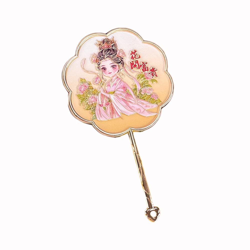 Emboss Cosmetic Mirror Portable Makeup Mirror Souvenir Chinese-style Handheld Mirror  Makeup