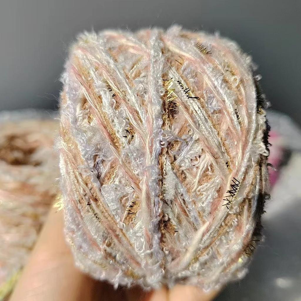 50g/2pcs Spring Day Wool Yarn Pink DIY Special Handmixed Yarn Wool Ball Needle Hook Knitted Wool Used Weaving Bags Hair Clips