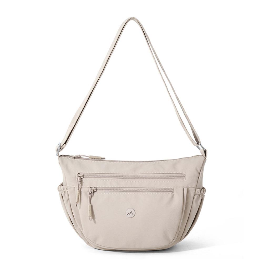 Casual Style Lightweight Dumpling Bag Waterproof Nylon Single Shoulder Bag Versatile Soft Crossbody Bag Daily Use