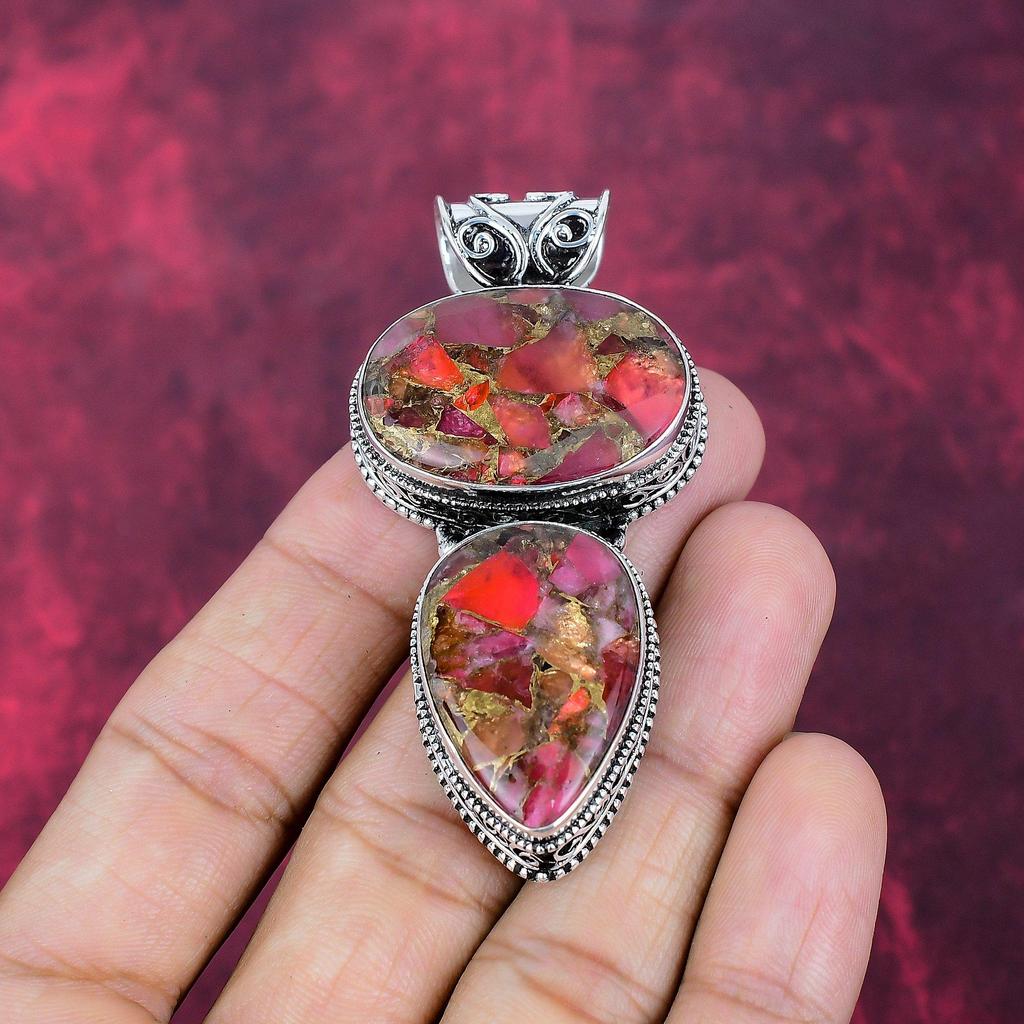 Copper Tourmaline Handmade Gemstone Pendant, 925 Solid Sterling Silver Beautiful Pendant Jewelry