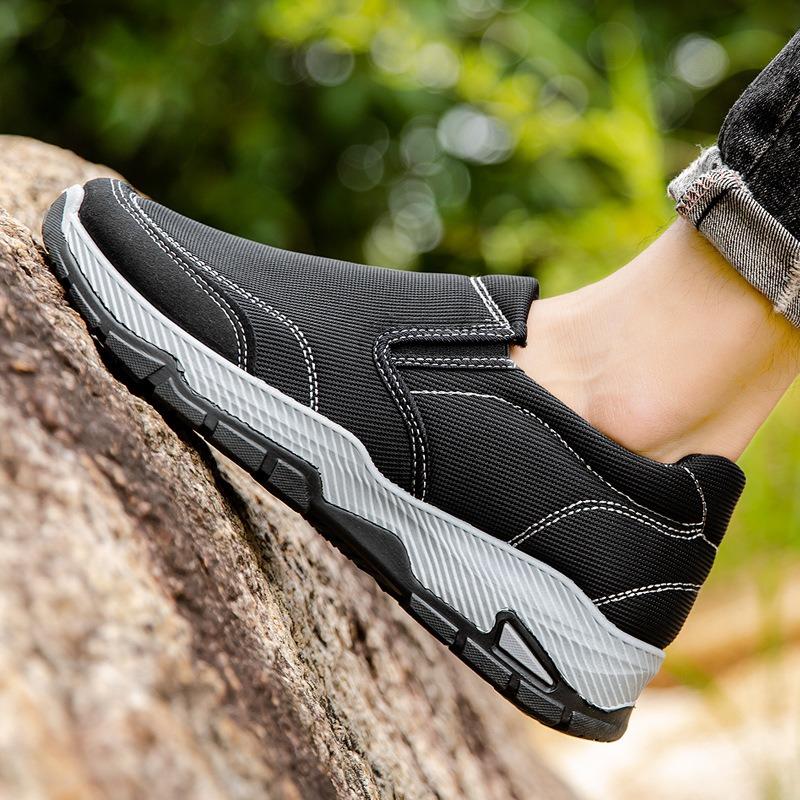 Spring and Autumn New One-pedal Men's Casual Shoes Platform Men's Shoes Daily Hiking Shoes Outdoor Elderly Shoes