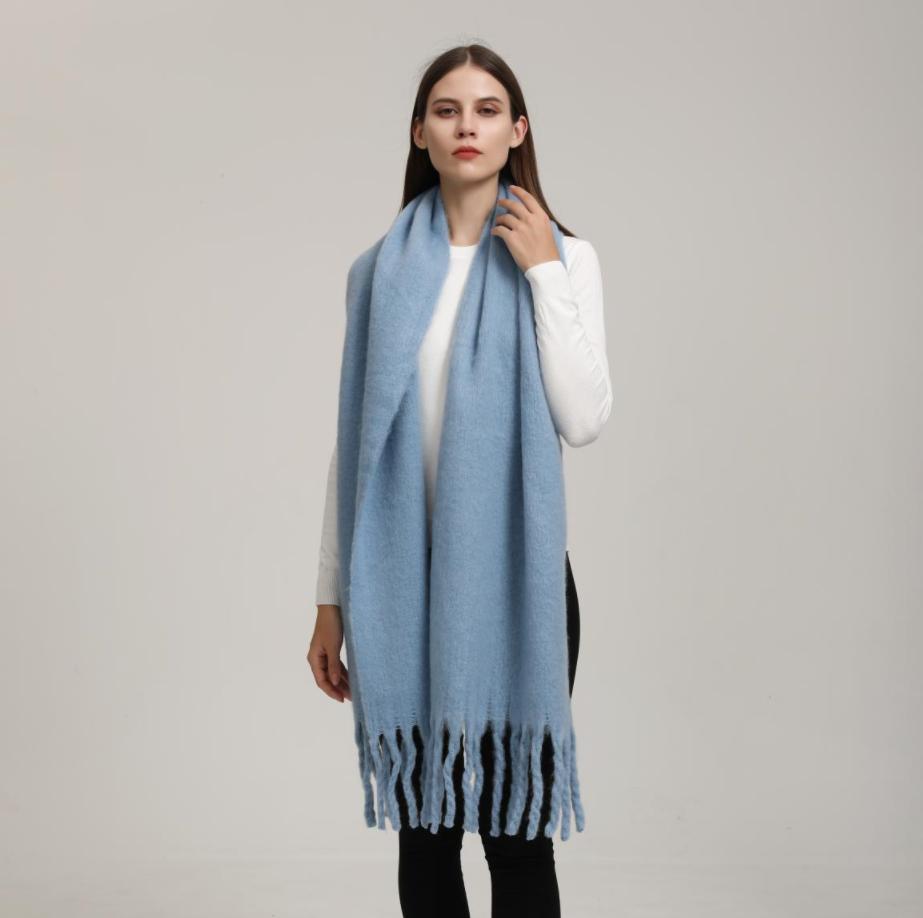 Fashion Cashmere Scarf For Women Winter Scarf Shawls Thick Blanket Solid Female Shawls Wraps Soft Bufanda Poncho Scarves Stole