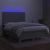 Maison Exclusive - Sommier à lattes de lit et matelas et LED Gris clair 140x190 cm