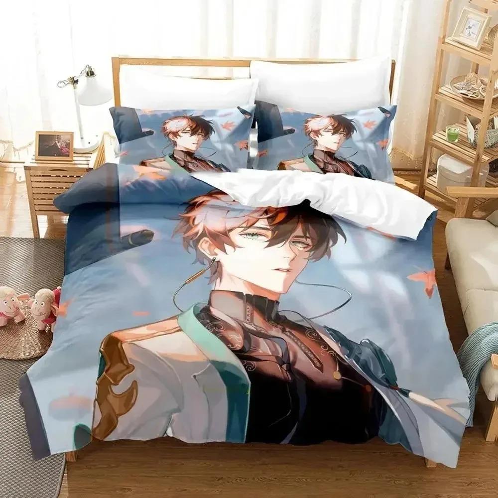 Anime Honkai Star Rail Bedding Set Duvet Cover Bed Set Quilt Cover Pillowcase Comforter king Queen Size Boys Adult Bedding Set