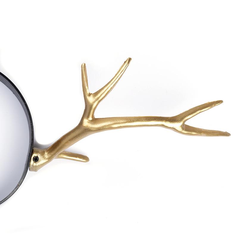 Gold Creative Antler Headwear for Halloween & Christmas Role-Play