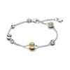 Glänzende Sonnensystem-Kette mit Pentagramm-Verzierung Armband Damen Silber 562838C01