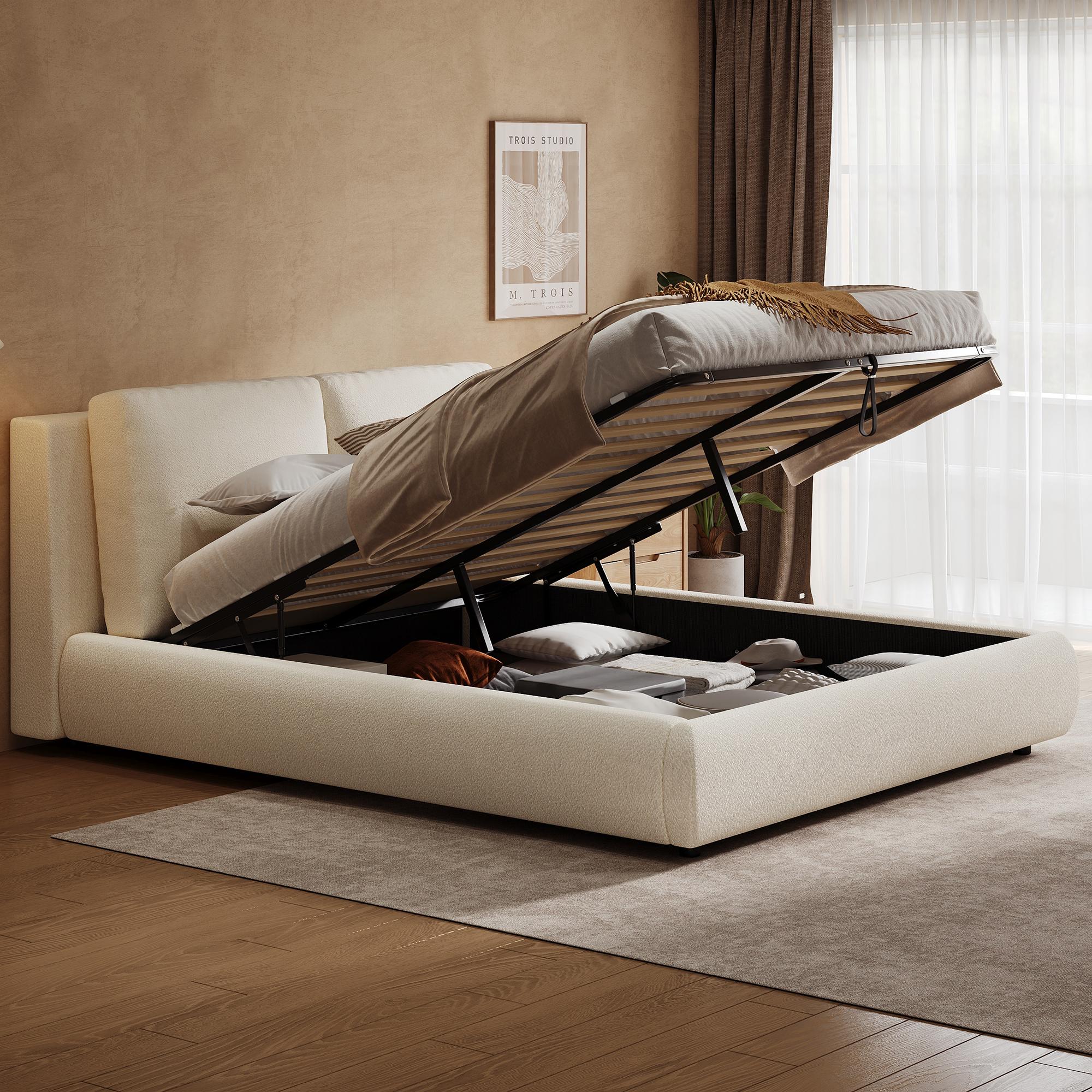 Upholstered Bed, Double Bed, 160*200cm, Hydraulic