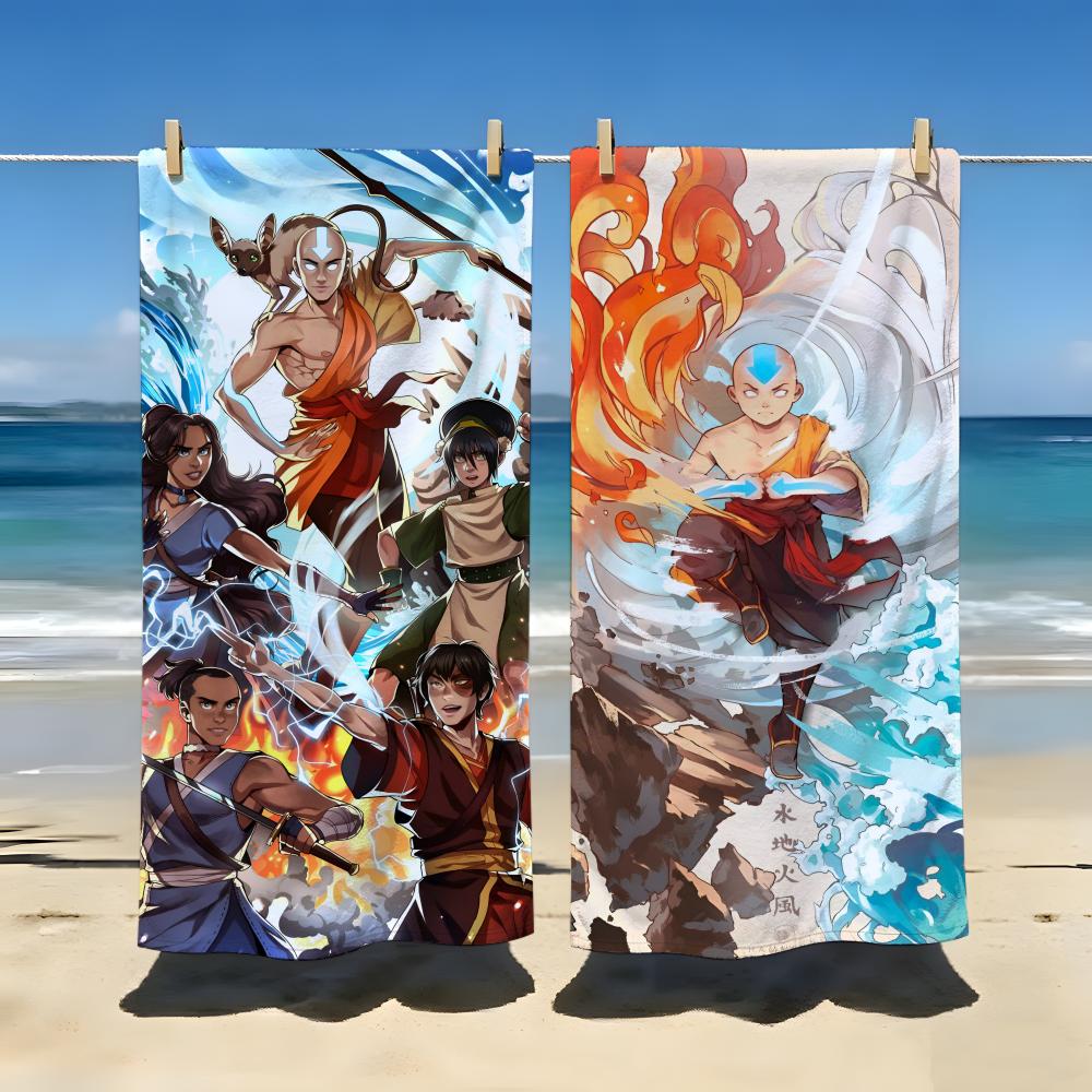 Cartoon A-Avatar T-The L-Last A-Airbender Handtuch Stranddecke Handtuch Für Reise Fitnessstudio Dusche Luxus Leicht Camping Pool heiß
