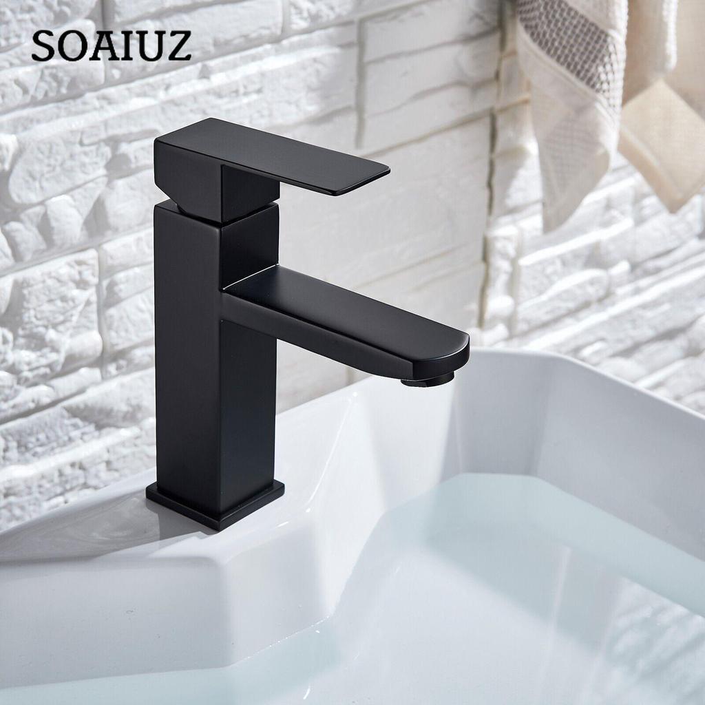 Waterfall Bathroom Sink Faucet Single Hole Vanity Stainless Steel Basin Mixer