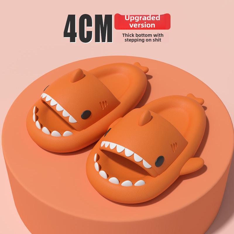 Haifisch-Slipper mit dicker Sohle: Lustige Cartoon-Hausschuhe für Männer & Frauen, Sommer-Schuhwerk für drinnen/draußen