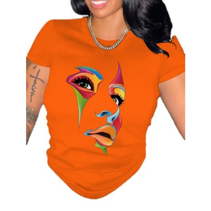 

Минималистичная и персонализированная однотонная футболка с коротким рукавом в американском стиле 6XL