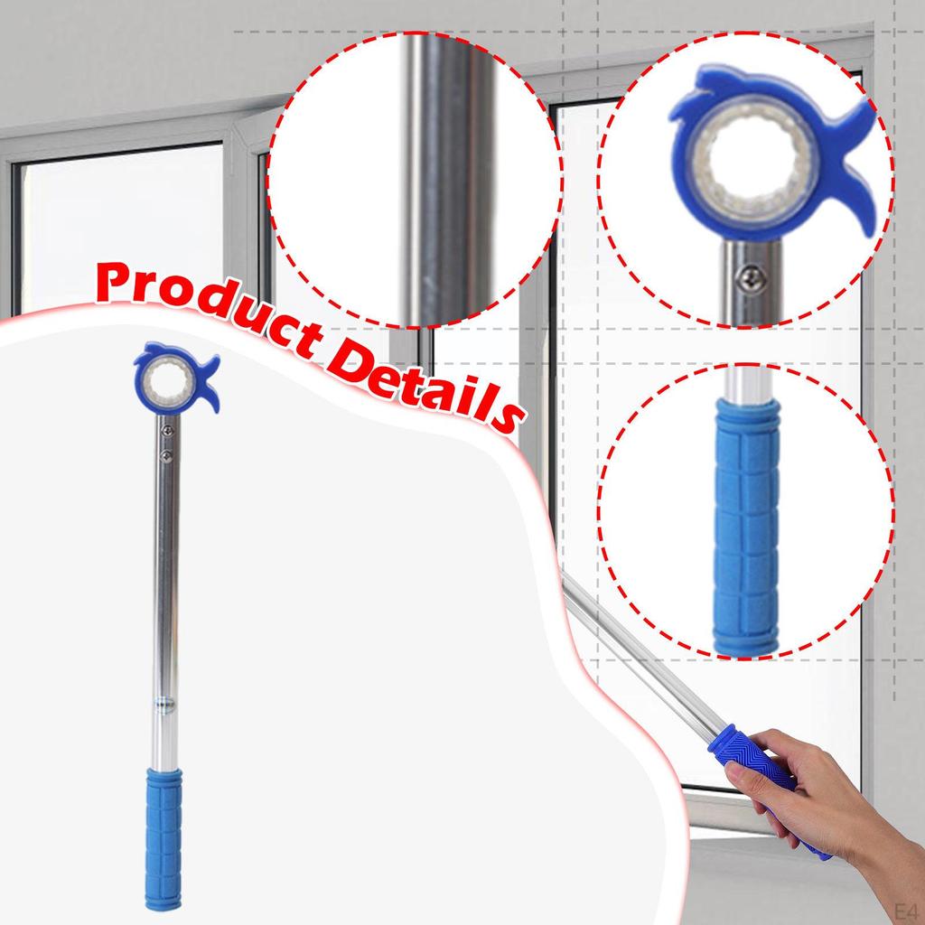 Drapery Pull Rod Adjustable Length Handle Aluminum Alloy Telescopic Pole for Home