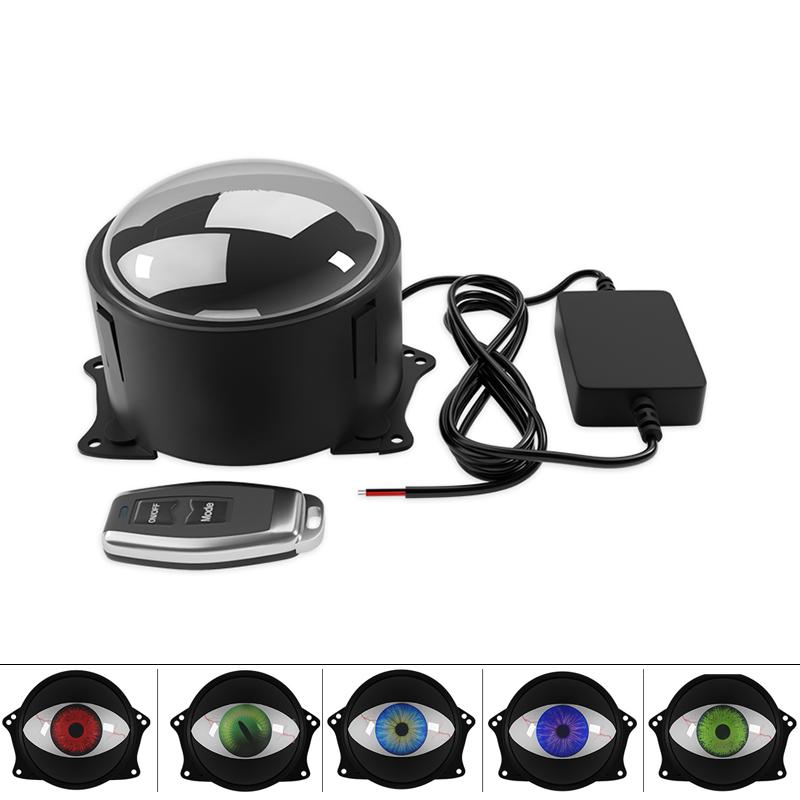 Dynamic LED Car Headlight Devil Eyes Lens Lights Front Spotlight Fog Lamp Lighting Headlight Assembly Auto Retrofit Accessorie