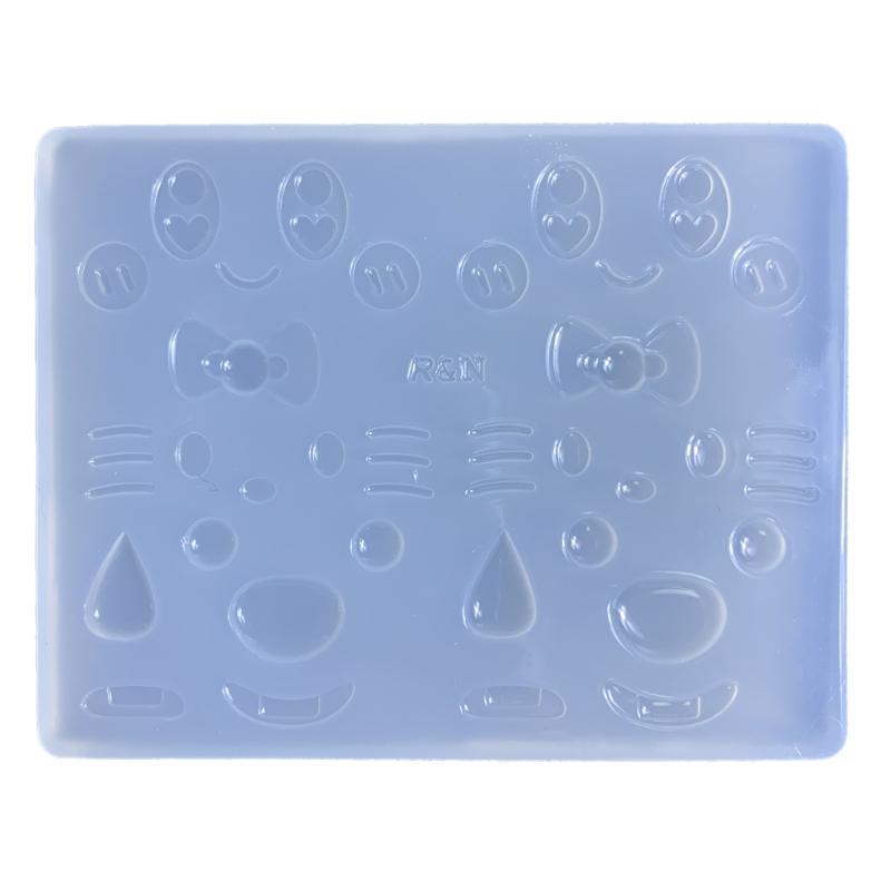 Small Expression Quicksand Silicone Mold Keyring Pendant Handmade Ornament Mold Valentines Day Birthday Gift Jewelry