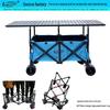 Adjustable Folding Camping Stall Cart with Lifting Tabletop (120-150-167 cm)