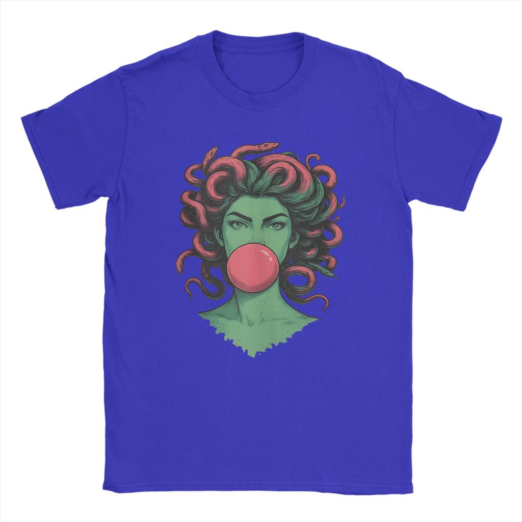 Medusa Bubblegum Mythological Snake Hair TShirt Summer Cotton TShirts For Unisex Fashion Design Tee Shirt Short Sleeve Tees