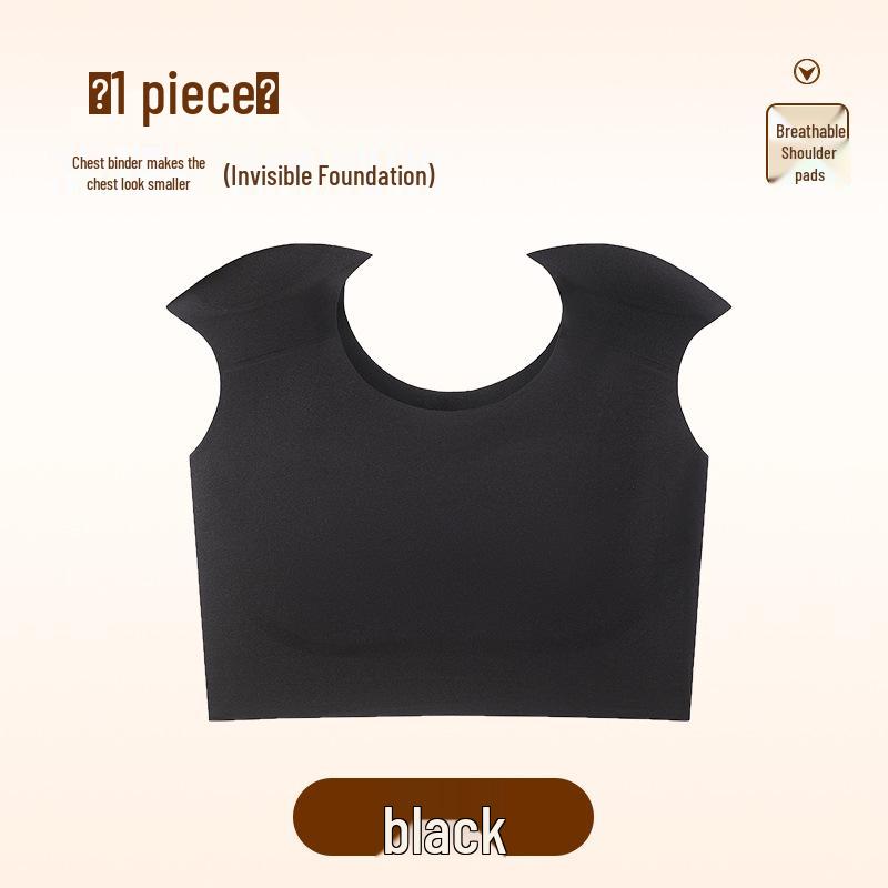 

Женский бесшовный корректирующий жилет с открытыми плечами: Бандаж для груди для визуального уменьшения бюста L [100-120 lbs]