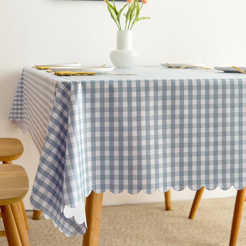 Moderne minimalistische rechteckige PVC-Tischdecke mit wasser- und ölabweisender Oberfläche für den Esstisch zu Hause