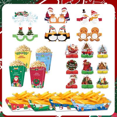 New Christmas-Themed Honeycomb Water Bottle Stickers & Straw Decorations