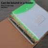12Pcs Waterproof File Folder Expansion Bag Transparent A4 Expandable Binder Pocket  Receipt