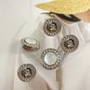 50pcs  Pearl Buttons Nail-free Brooch Scarf Shawl Fixed Magnet Brooch Buckle Button Women Cardigan Clip Buckle Clothes Accessory