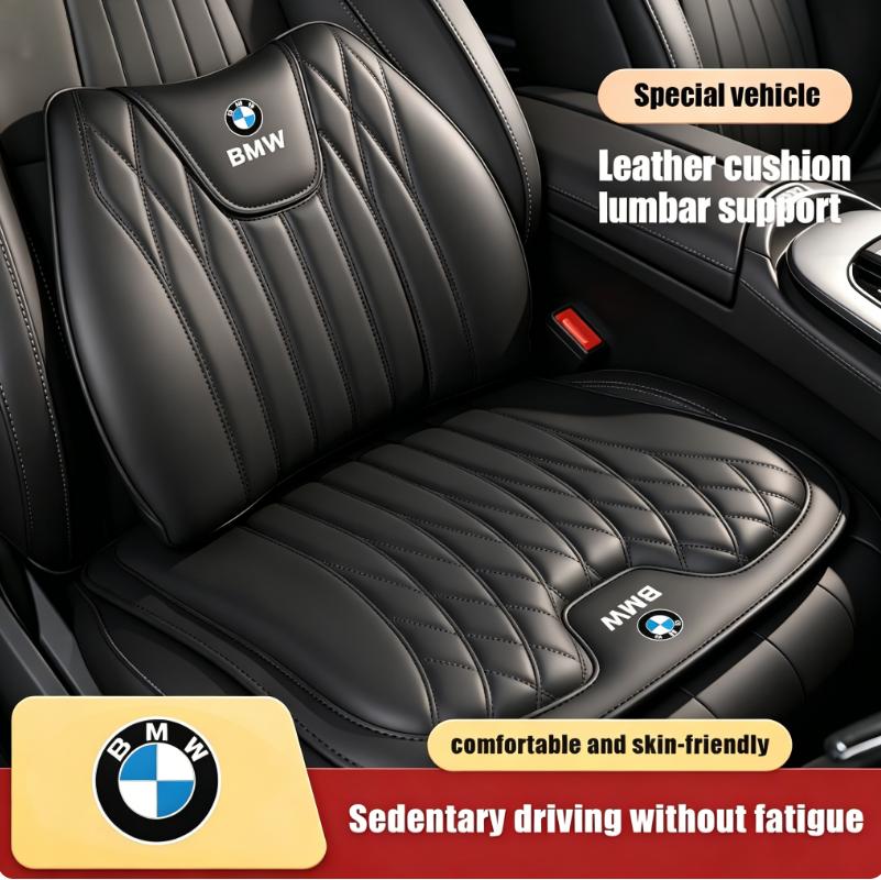 Nappa Leather Car Seat Cover Four Season Cushion Lumbar Pillow Sticker For BMW X1 X3 X4 X5 E46 E90 F20 E60 E39 F10 M1 M2 M3 M5 M NNM1