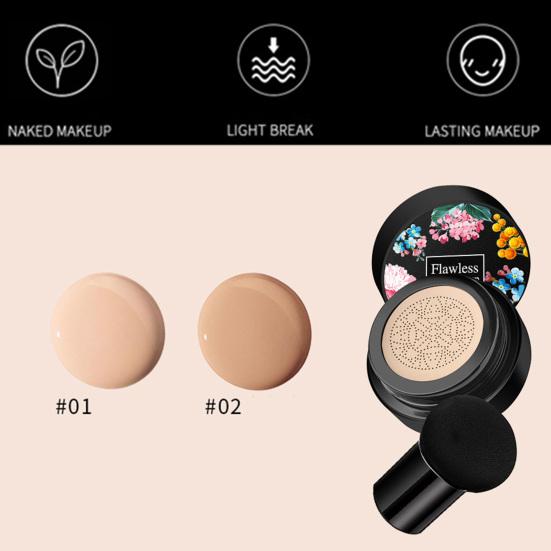 20g Foundation Base Cream Long Lasting Oil-control Compact Small Mushroom Head Cushion Foundation for Wedding
