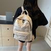 Zaino imbottito invernale Puffer per donna, grande capacità, cotone piuma, borsa da scuola, zaino casual