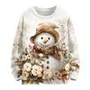 Women's Casual Long Sleeve Woolen Christmas Sweatshirt Fall  Vacation Long Sleeve Pullover