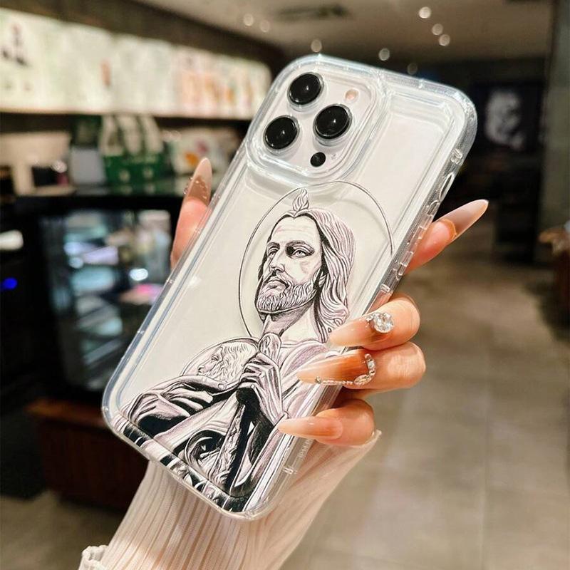 Saint Jesus Print Clear TPU Phone Case for  Mi 14 13 12 13T 11 Lite 12T Poco X6 F5 X3 4G 5G Ultra Thin Silicone Back Cover
