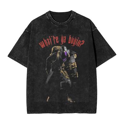 T-shirts Lavés Resident Evil 4 Marchand T-shirts Mode Oversize Streetwear Coton Hauts d'Été T-shirt Homme Femme