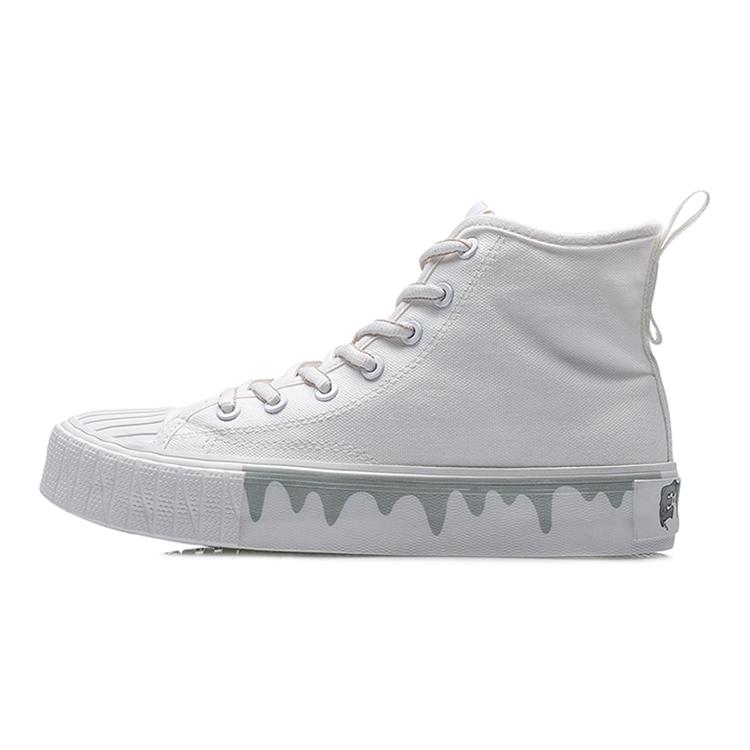 

Li Ning Slip Resistant, Abrasion Resistant, Lightweight High top Canvas Shoes Women s White Yellow AGCP338-4 40