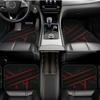 2D 4 Stück Schwarze Geometrische Auto-Fußmatten, Rutschfest Waschbar, Universal für Limousinen SUVs Lkw, Ganzjahres, Perfektes Geschenk für Haustier