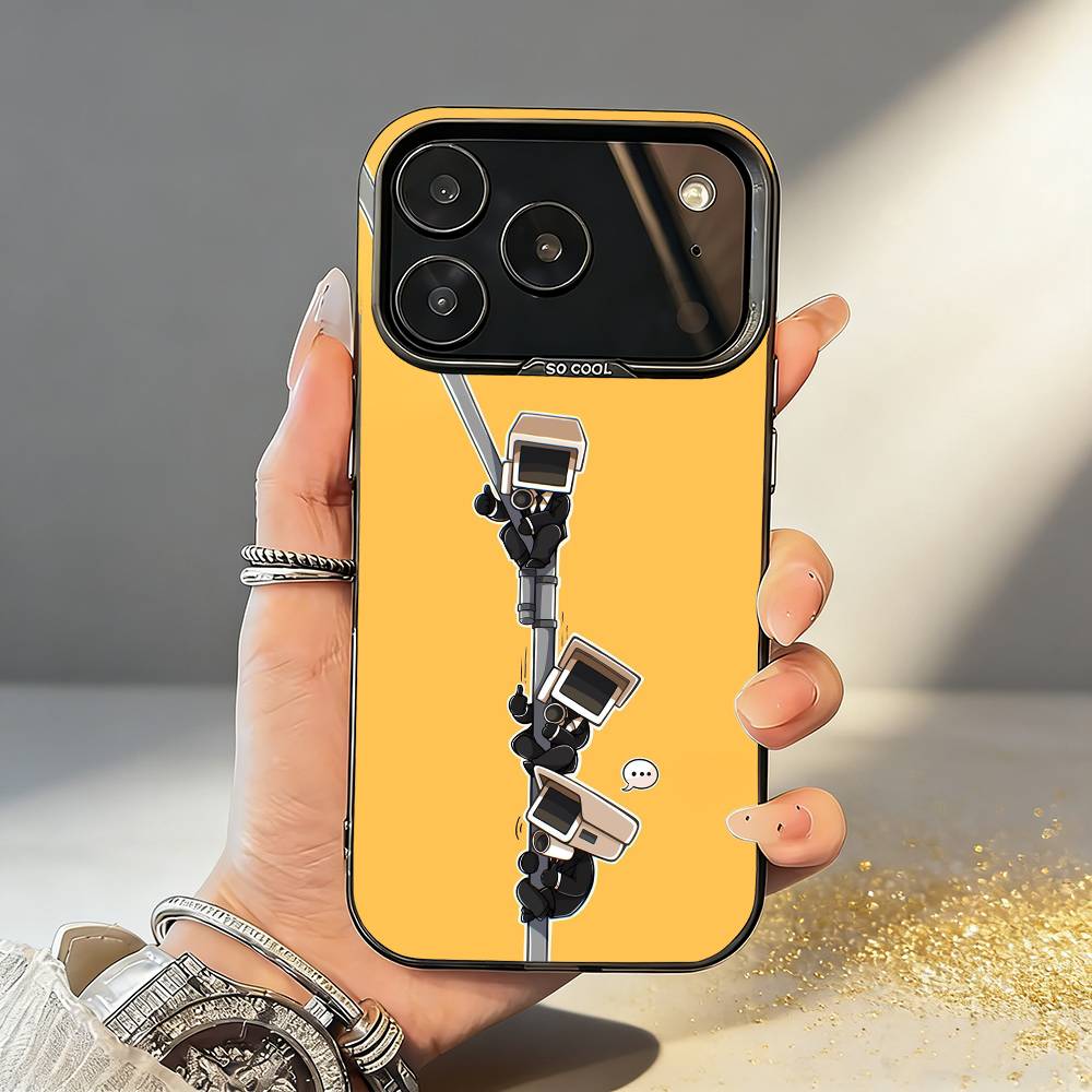

S-Skibidi T-Toilet ANIME Phone Case For iPhone17,16,15,14,13,12,11,Pro,MAX Gray Matte Silicone Black Cover iPhone14Plus