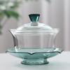 High-Temperature Resistance Anti-Scald Explosion-Proof Glass Gaiwan, Thickened Lotus Tea Ceremony Bowl Making Device, Borosilica