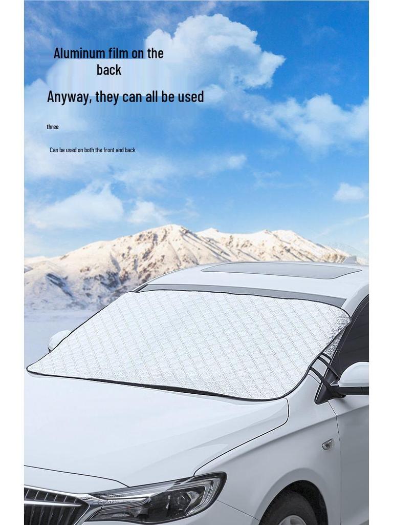Cute Husky Car Windshield Snow Cover - Anti-Freeze, Anti-Snow, and Sun Protection