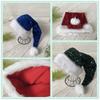 Adult Santa Hat with Sequins Thicken Plush for Holiday Comfort Liner Christmas New Year Symbol Cap with White Brim
