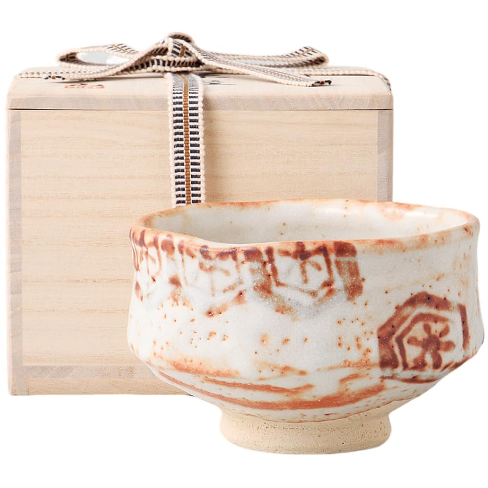 

Матча Шино Черепаховый Мино Сделано в Диаметр x Идеально для Чайной Церемонии Але-нет Чаша, Узор, Белый, Изделие, Япония, 13.5см 8.5см Высота, белый